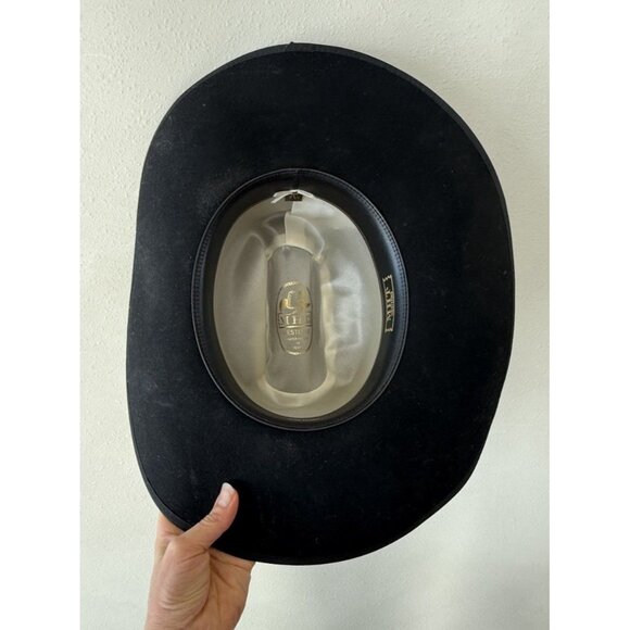 MHT Master Hatters of Texas Western Cowboy Hat Men’s Beaver Blend 7 1/2 60 Black - Picture 6 of 10